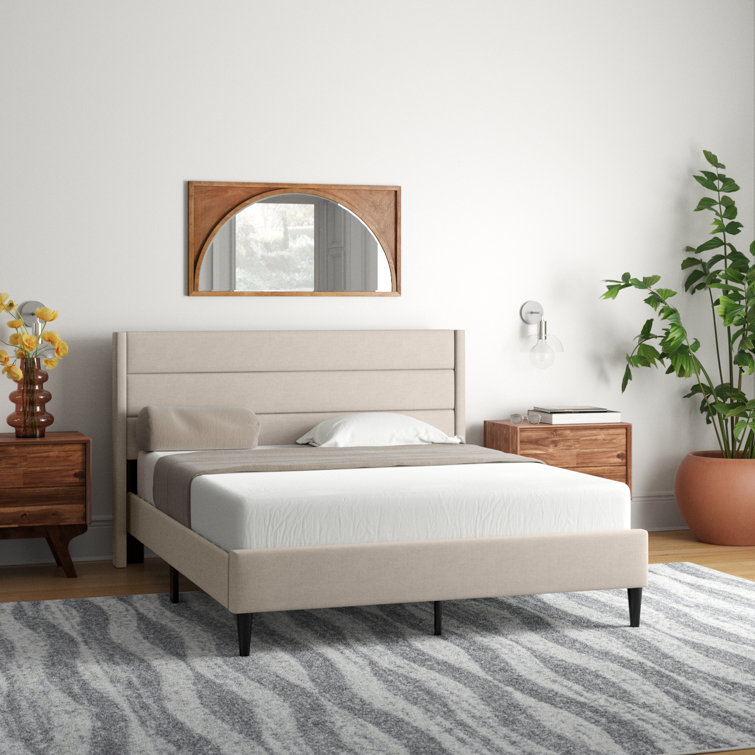 Scarlett upholstered low profile deals platform bed